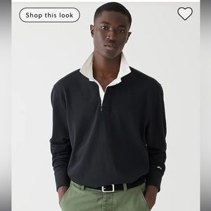 J Crew Men’s navy rugby shirt size small